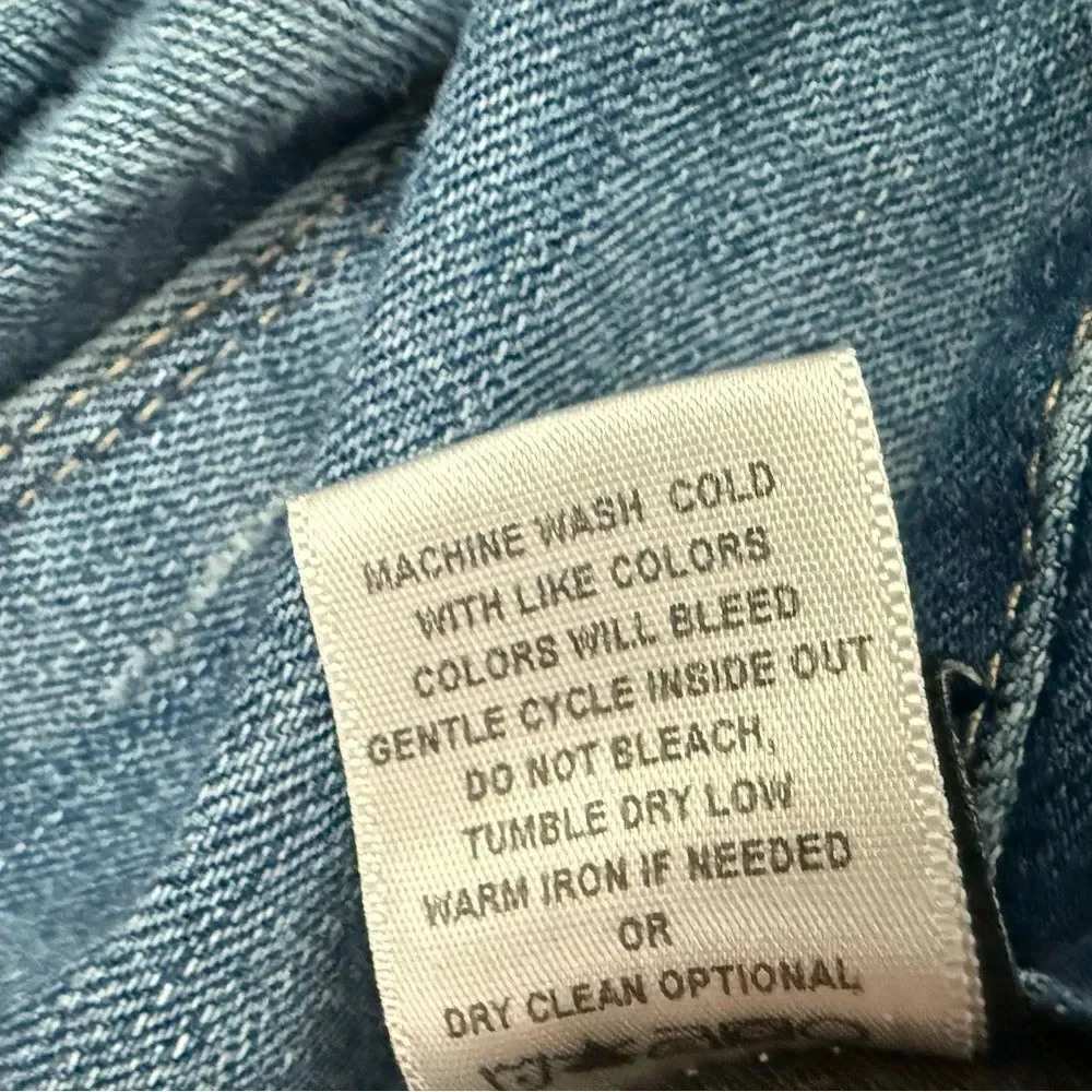 Flying Monkey Platinum Blue Distressed Skinny Jeans Made in USA Size 27